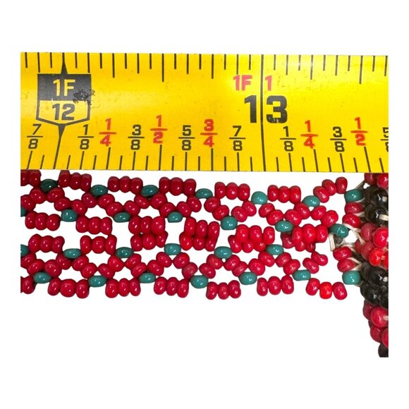 Handmade Native American Vtg Large Beaded Duck Medallion Pendant Necklace READ - Picture 5 of 7